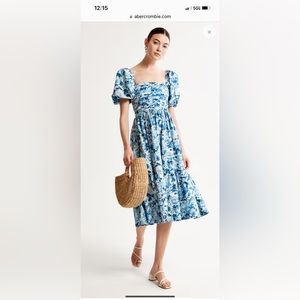 Abercrombie Emerson Puff sleeve dress size M